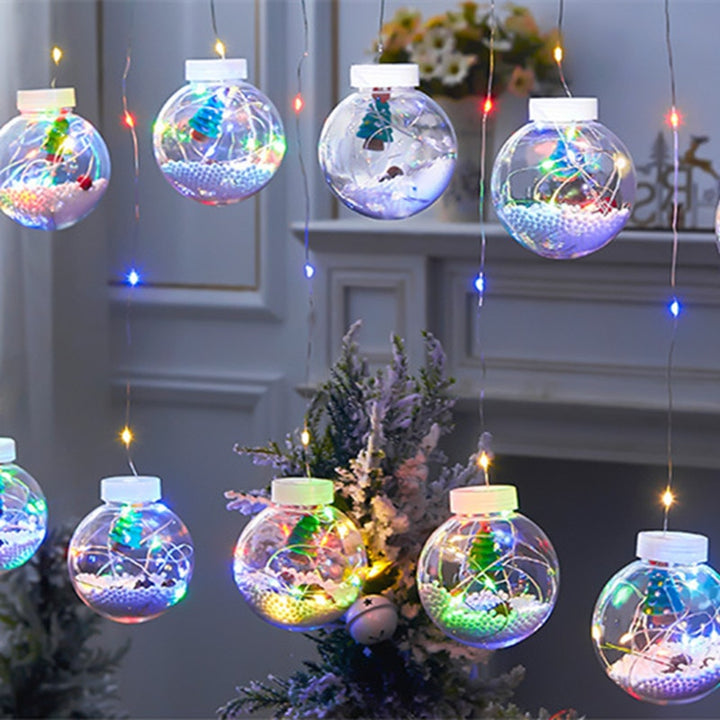 Balls Garland Curtain Light for Room New Year Christmas Decor Curtain for Home Festoon Led Light Fairy Lights Led Garland Lights freeshipping - Etreasurs