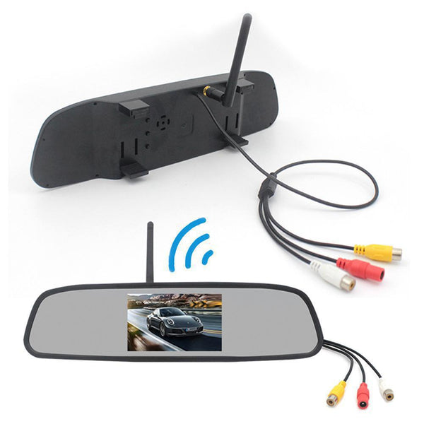 Rearview Mirror Camera Dvr 4.3-inch Rear View Mirror + Reversing Camera Wireless Car Reversing Camera Automobile Video Recorder freeshipping - Etreasurs