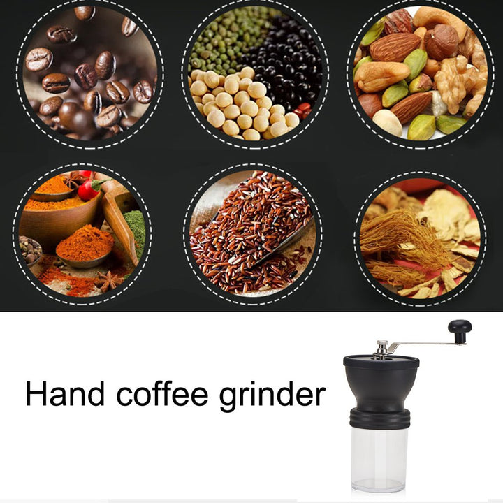 Transparent Hand Grinder Adjustable Ceramic Core 304 Stainless Steel Washable Hand Coffee Machine Kitchen Appliance freeshipping - Etreasurs