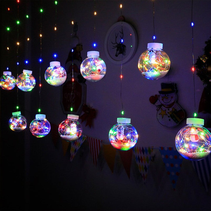 Balls Garland Curtain Light for Room New Year Christmas Decor Curtain for Home Festoon Led Light Fairy Lights Led Garland Lights freeshipping - Etreasurs