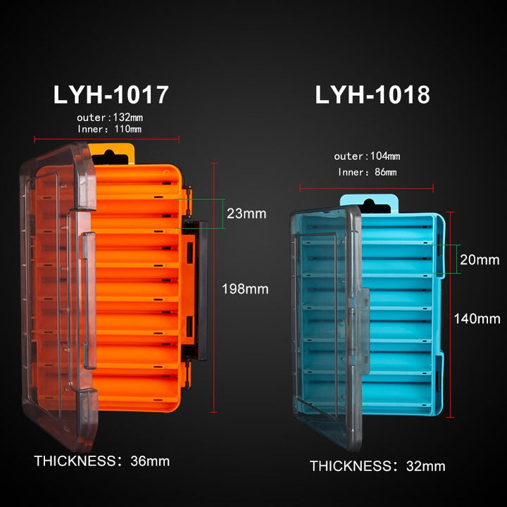 Kingdom Fishing Box 12 14 compartments Fishing Accessories lure Hook Boxes storage Double Sided High Strength Fishing Tackle Box freeshipping - Etreasurs