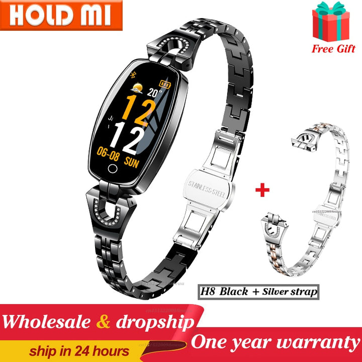 2021 H8 and H8 pro Women Smartwatch Heart Rate Monitor Blood Pressure Smart watch Band  Fitness Tracker lady bracelet Wristband freeshipping - Etreasurs