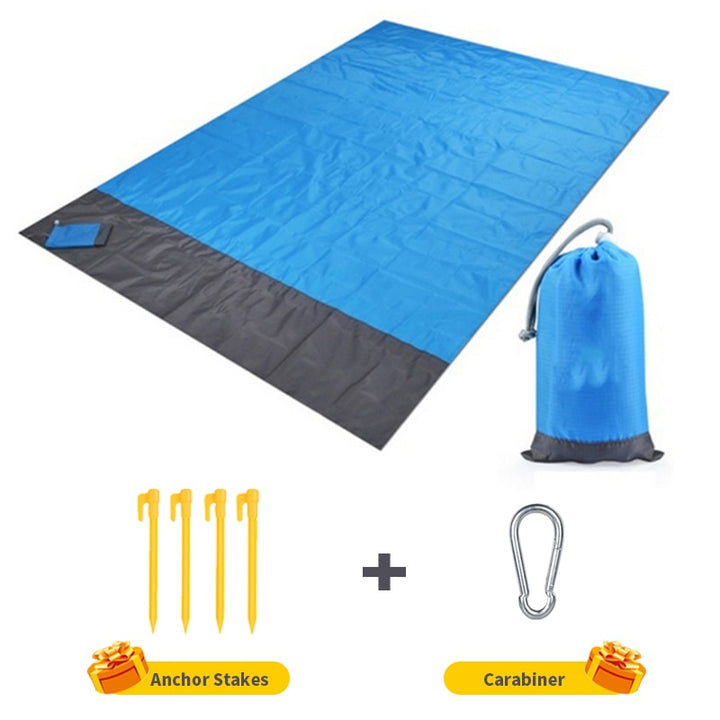 2x2.1m Waterproof Pocket Beach Blanket Folding Camping Mat Mattress Portable Lightweight Mat Outdoor Picnic Mat Sand Beach Mat freeshipping - Etreasurs