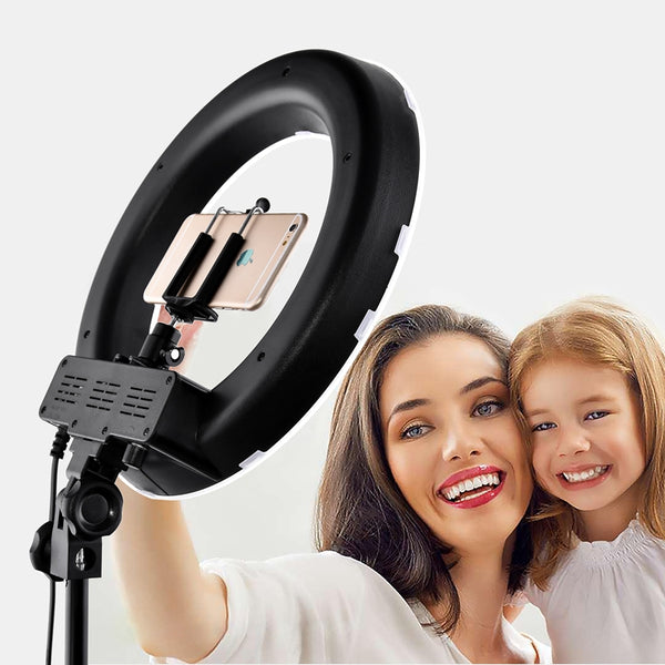 FOSOTO Makeup 3200-5600K Photography LED Lamp 14 Inch ring light Selfie Portable Flash Camera Ring Light 14inch ring light freeshipping - Etreasurs