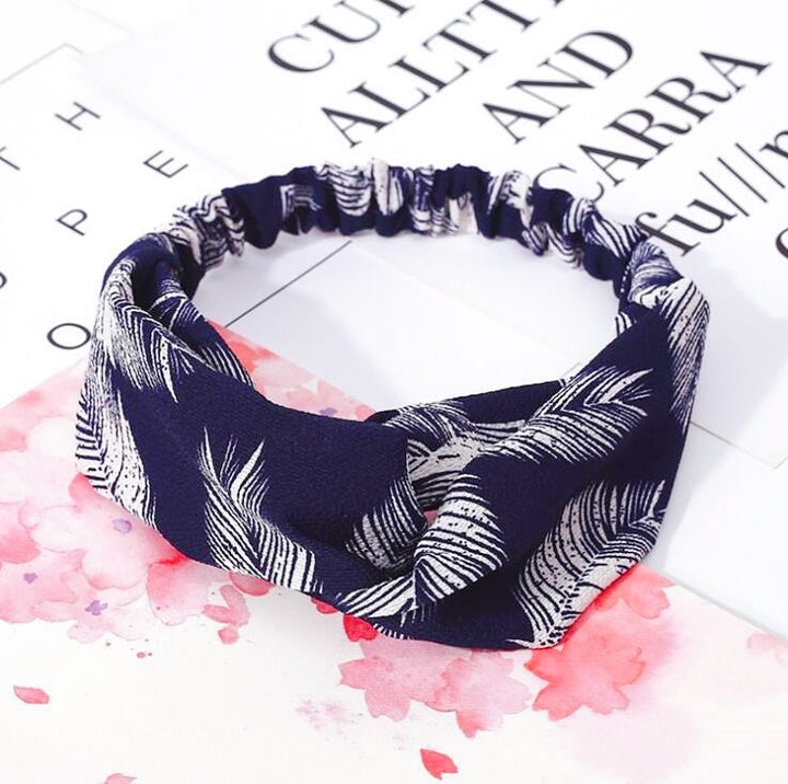 Fashion Women Girls Summer Bohemian Hair Bands Print Headbands Vintage Cross Turban Bandage Bandanas HairBands Hair Accessories freeshipping - Etreasurs