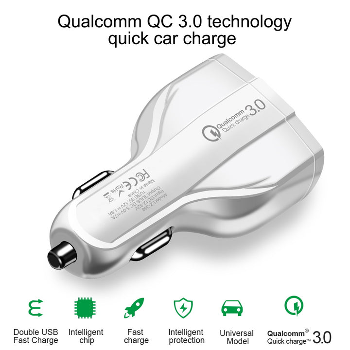 EONLINE 3 Ports Usb Car Charger 7A Fast Charging for Qualcomm QC3.0 Technology for Samsung for Xiaomi for iPhone 7 8 freeshipping - Etreasurs