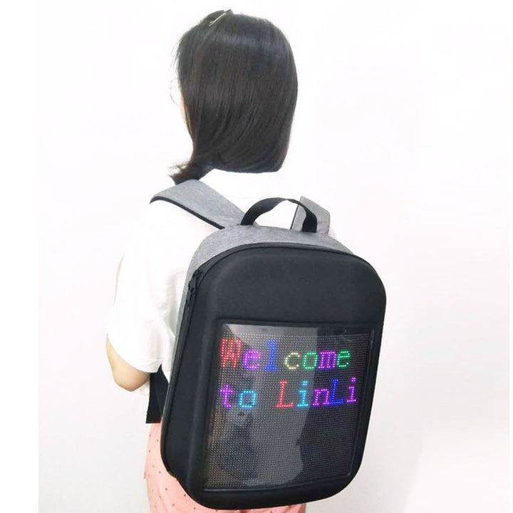 USB Charging App Control Scrolling Message LED display Backpack, Led Message Bag, Led Message Purse freeshipping - Etreasurs