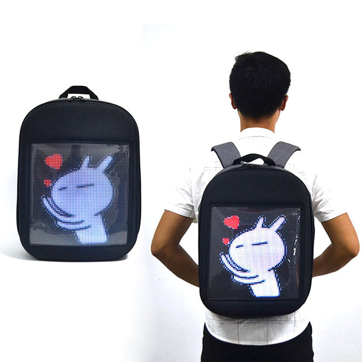 USB Charging App Control Scrolling Message LED display Backpack, Led Message Bag, Led Message Purse freeshipping - Etreasurs