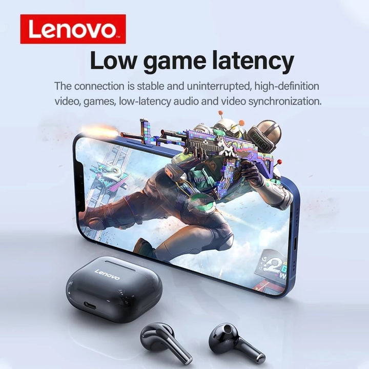 NEW Original Lenovo TWS Wireless Earphone Bluetooth 5.0 Dual Stereo MINI Reduction Bass Touch Control Long Standby 300mAH LP40 freeshipping - Etreasurs