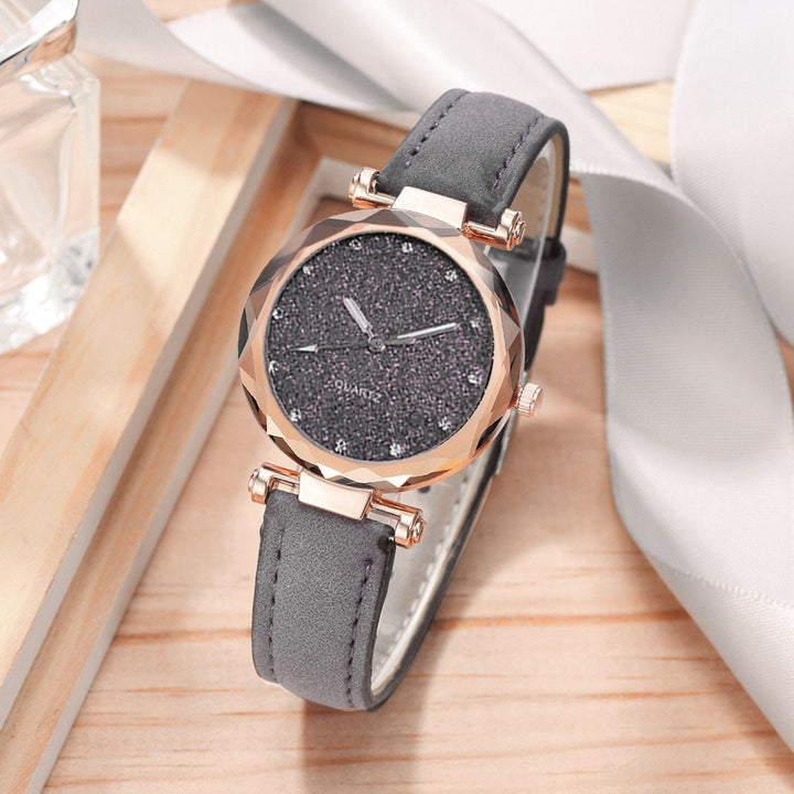 Casual Women Romantic Starry Sky Wrist Watch bracelet Leather Rhinestone Designer Ladies Clock Simple Dress Gfit  Montre Femme freeshipping - Etreasurs