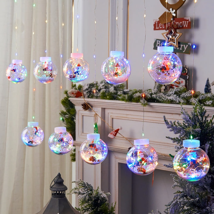 Balls Garland Curtain Light for Room New Year Christmas Decor Curtain for Home Festoon Led Light Fairy Lights Led Garland Lights freeshipping - Etreasurs