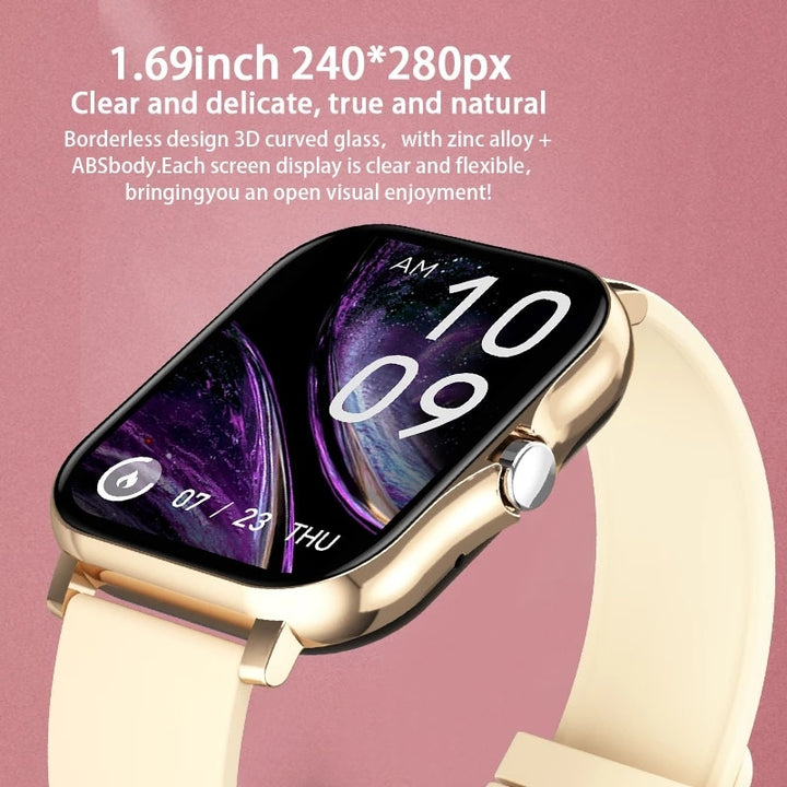 2021 New Women Smart watch Men 1.69" Color Screen Full touch Fitness Tracker Men Call Smart Clock Ladies For Android IOS+BOX freeshipping - Etreasurs