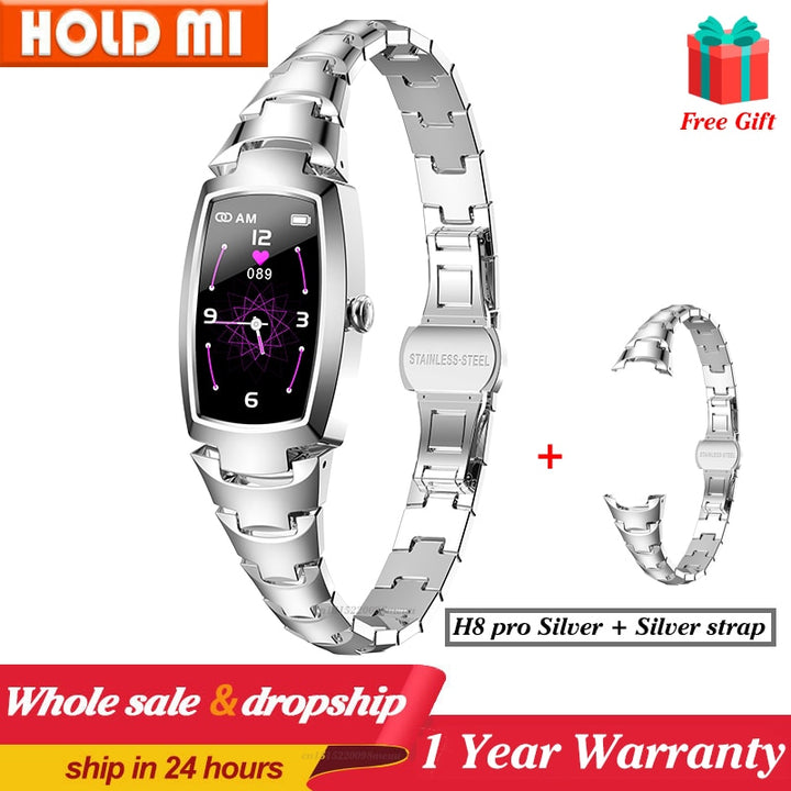 2021 H8 and H8 pro Women Smartwatch Heart Rate Monitor Blood Pressure Smart watch Band  Fitness Tracker lady bracelet Wristband freeshipping - Etreasurs