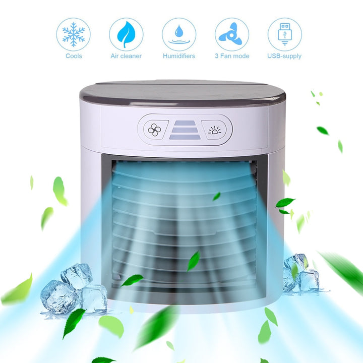 Portable Air Conditioner Usb Desktop Air Conditioning Usb Convenient Air Cooler Fan Digital Humidifier Mini Air Cooling Fan freeshipping - Etreasurs
