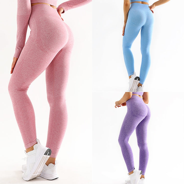 Seamless Leggings Sport Fitness Running Yoga Pants High Waist Booty Gym Shark Elastic Body Building Pantalones De Yoga For Women freeshipping - Etreasurs