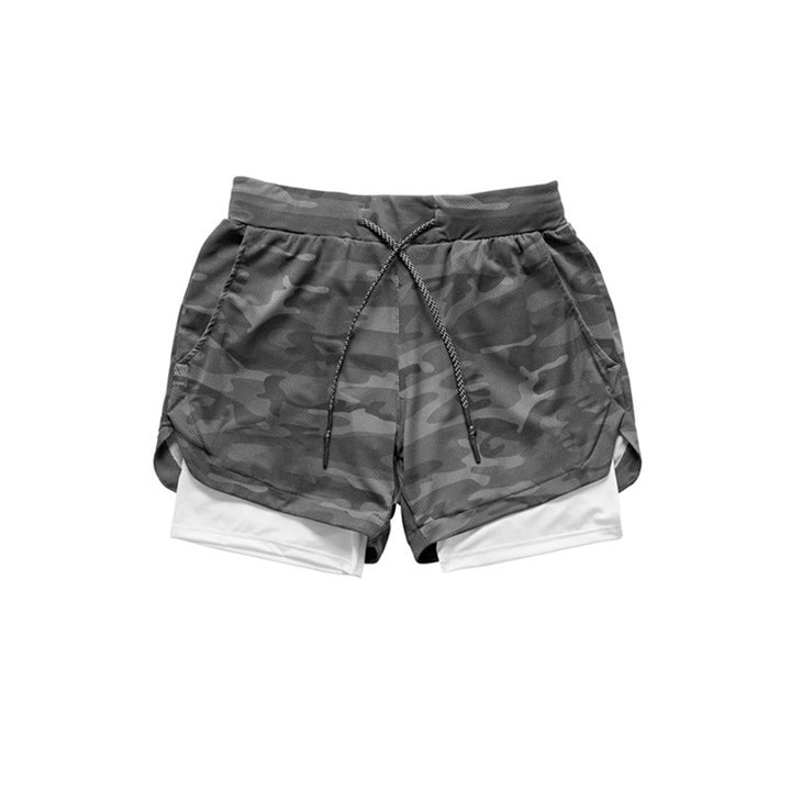 2021 Camo Running Shorts Men 2 In 1 Double-deck Quick Dry GYM Sport Shorts Fitness Jogging Workout Shorts Men Sports Short Pants freeshipping - Etreasurs