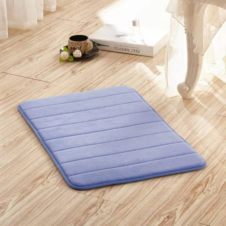 Home Bath Mat Coral Fleece Bathroom Carpet Water Absorption Non-slip Memory Foam Absorbent Washable Rug Toilet Floor Mat freeshipping - Etreasurs