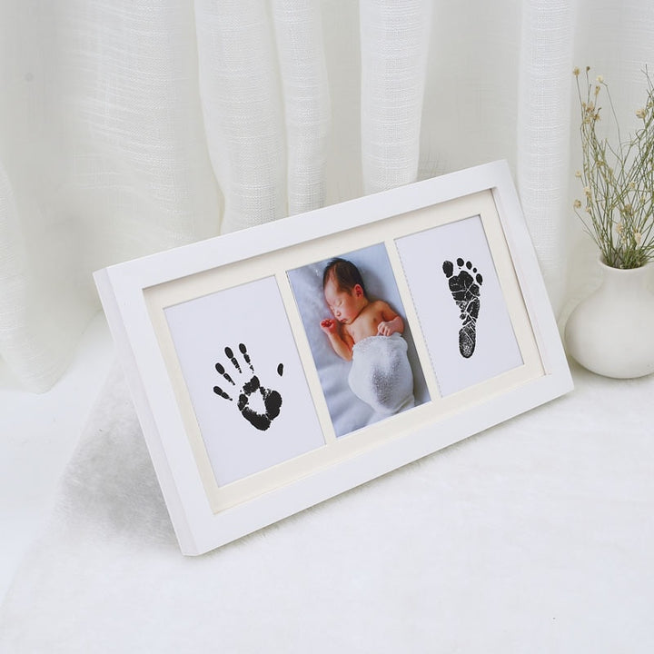 Ink Hand Foot Print Photo Frame Baby DIY Handprint Footprint Picture Frame Newborn Memorial Growing Souvenir Items Paw Print Pad freeshipping - Etreasurs