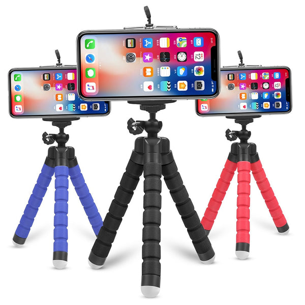 Tripod for Camera Mini Flexible Octopus Tripod for Xiaomi Huawei Phone Clip with Sponge Tripod Adjustable Cellphone Tripod freeshipping - Etreasurs