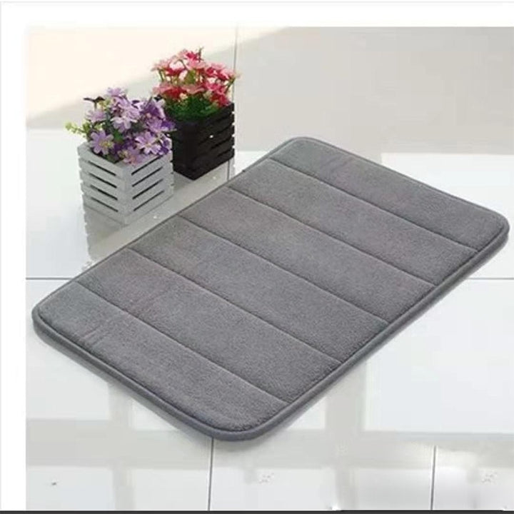 Home Bath Mat Coral Fleece Bathroom Carpet Water Absorption Non-slip Memory Foam Absorbent Washable Rug Toilet Floor Mat freeshipping - Etreasurs