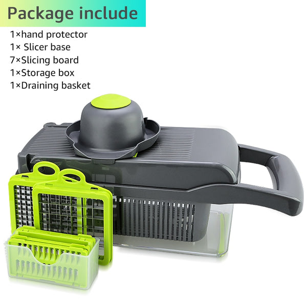 vegetable cutter multifunctional Slicer Fruit  Potato Peeler Carrot Grater Kitchen accessories basket vegetable slicer freeshipping - Etreasurs