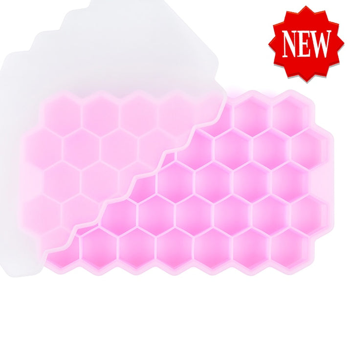 SILIKOLOVE Honeycomb Ice Cube Trays with Removable Lids Silica Gel Ice Cube Mold BPA Free freeshipping - Etreasurs