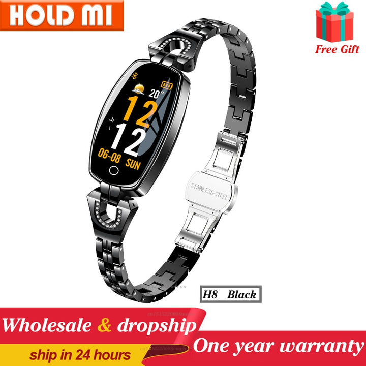 2021 H8 and H8 pro Women Smartwatch Heart Rate Monitor Blood Pressure Smart watch Band  Fitness Tracker lady bracelet Wristband freeshipping - Etreasurs