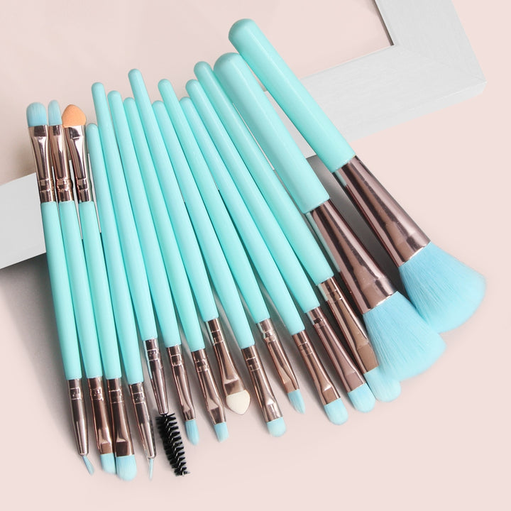 15 Pcs/set  makeup brushes Eye Shadow Eyelash Eyebrow Brush Fluorescent Series Foundation Blush Blending Beauty Make Up tools freeshipping - Etreasurs