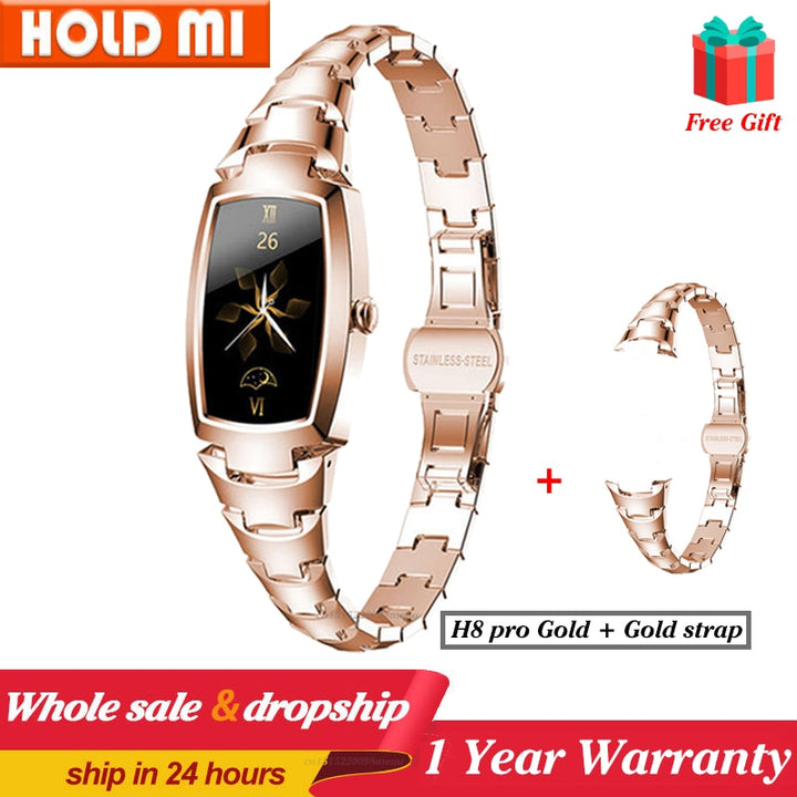 2021 H8 and H8 pro Women Smartwatch Heart Rate Monitor Blood Pressure Smart watch Band  Fitness Tracker lady bracelet Wristband freeshipping - Etreasurs