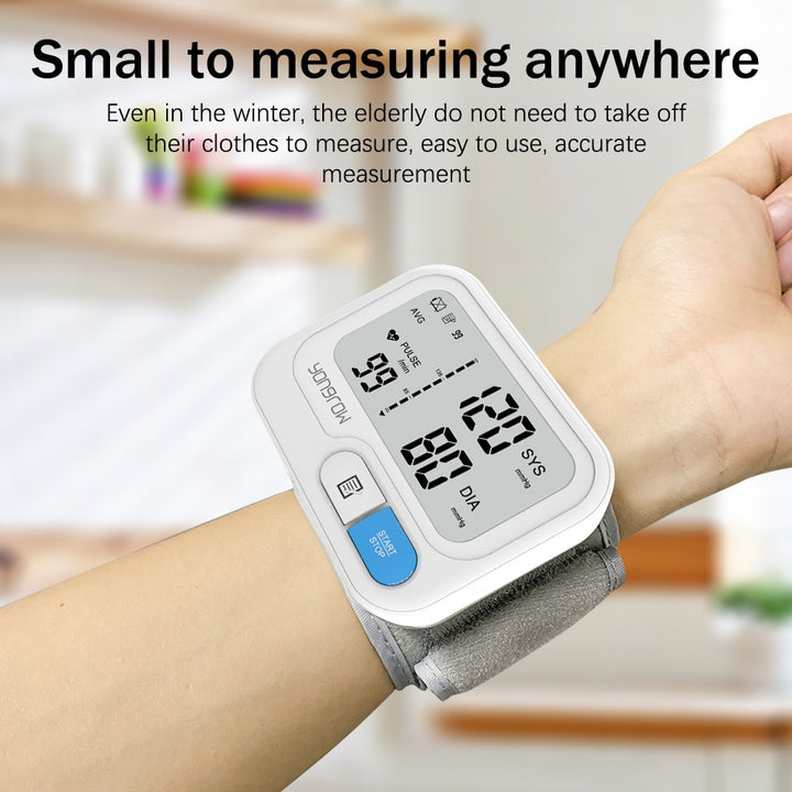 Yongrow Automatic Digital Wrist Blood Pressure Monitor sphygmomanometer Tonometer Tensiometer Heart Rate Pulse Meter BP Monitor freeshipping - Etreasurs