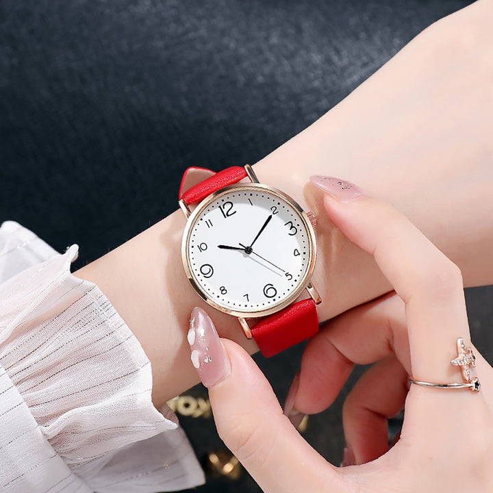 New Women Luxury Quartz Alloy Watch Ladies Fashion Stainless Steel Dial Casual Bracele Watch Leather Wristwatch Zegarek Damski freeshipping - Etreasurs