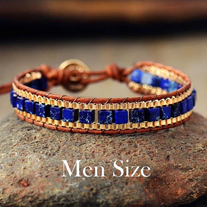 New Women Wrap Bracelets Turquise Stones Gold Chain Woven Wrap Bracelet Bohemian Statement Jewelry Dropship freeshipping - Etreasurs