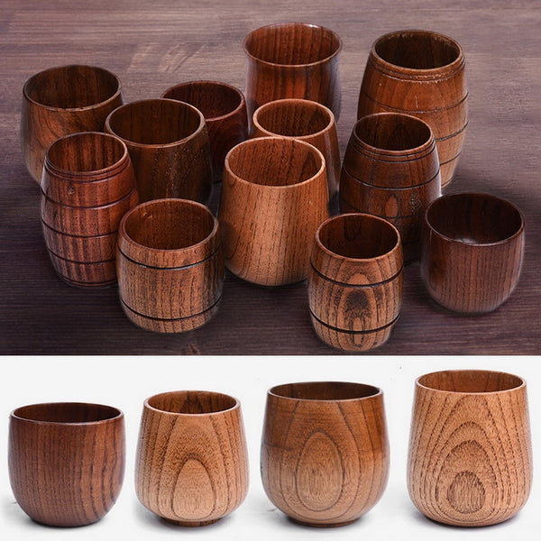 Wooden Big Belly Cups Handmade Natural Spruce Wood Cups freeshipping - Etreasurs