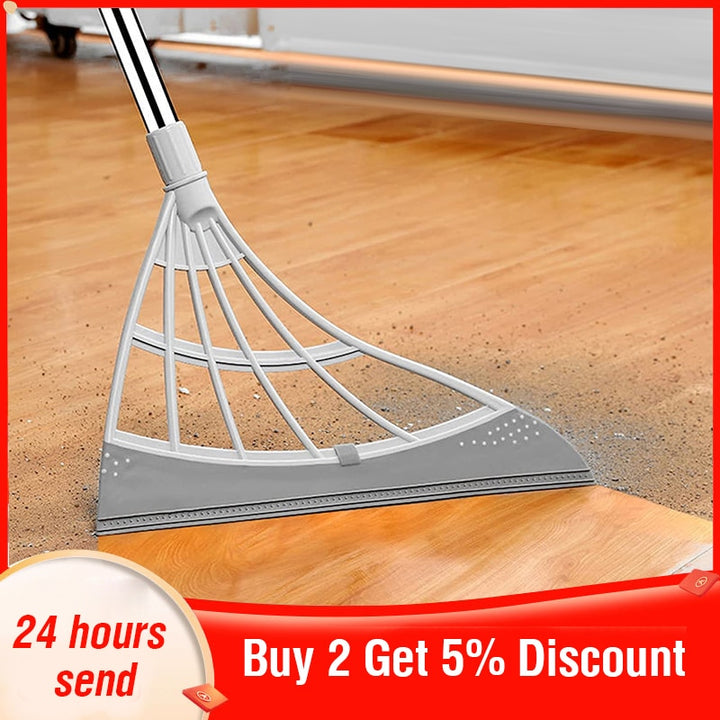 Rubber Broom Hand Push Sweeper Magic Broom Floor Wiper Squeegee for Floor Cleaning Floor Squeegee Sweeping Brush Pet Hair Broom freeshipping - Etreasurs