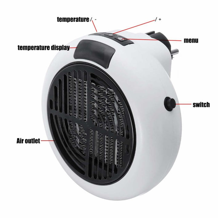 900w Mini Portable Electric Heater Desktop Heating Warm Air Fan Home Office Wall Handy Air Heater Bathroom Radiator Warmer Fan freeshipping - Etreasurs