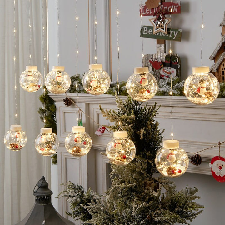 Balls Garland Curtain Light for Room New Year Christmas Decor Curtain for Home Festoon Led Light Fairy Lights Led Garland Lights freeshipping - Etreasurs