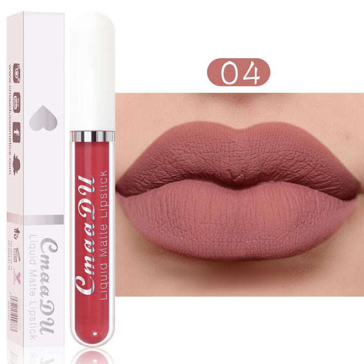 CmaaDu 18 Colors Long Lasting Lip Gloss Matte Velvet Liquid Lipstick Waterproof Moisturizing Lip Makeup Cosmetic TSLM1 freeshipping - Etreasurs