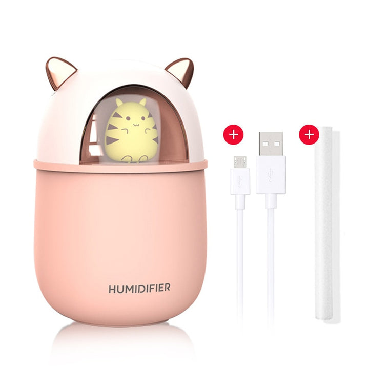 New Humidifier Cute Pet Mini Household Small Moisturizing Aromatherapy Car Creativity Air Bear USB Humidifier LED Mist Maker freeshipping - Etreasurs