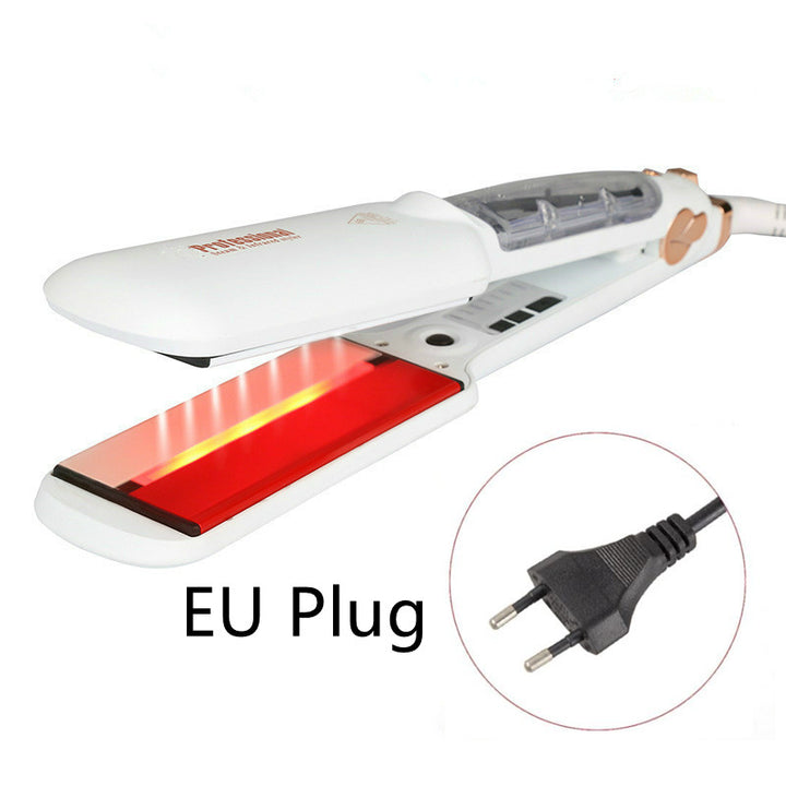 Drop Shipping Ceramic Infrared Professional Steam Hair Straightener Iron Vapor Spray Flat Straightening Styler Machine freeshipping - Etreasurs