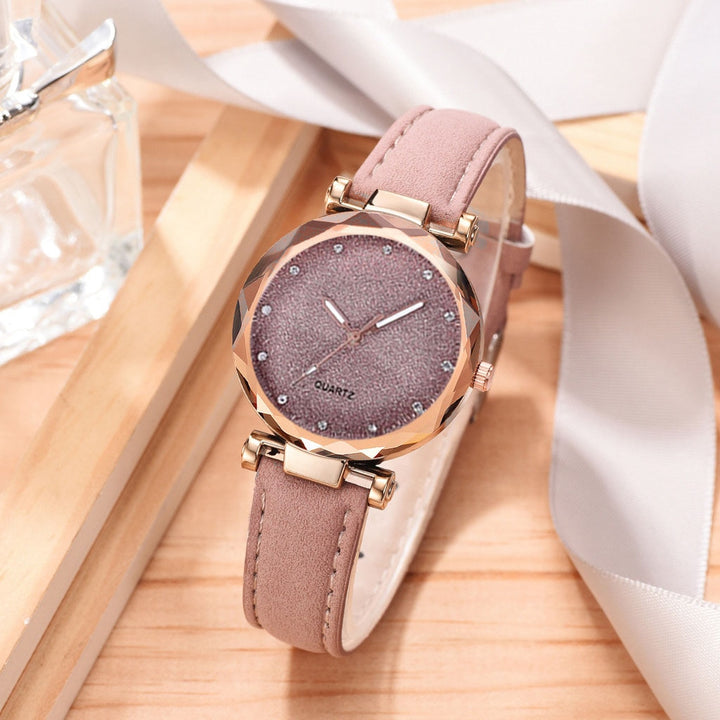 Casual Women Romantic Starry Sky Wrist Watch bracelet Leather Rhinestone Designer Ladies Clock Simple Dress Gfit  Montre Femme freeshipping - Etreasurs