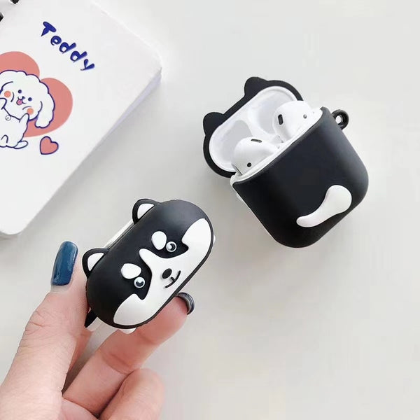 Huskie Dog for Airpods Case for Charging Box Wireless Earphone Cover Case Silicone Headphone Protective Cover Case for AirPods 2 freeshipping - Etreasurs