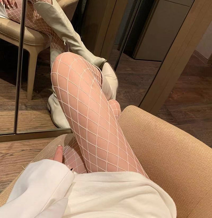 Hot Selling Women's Long Sexy Fishnet Stockings Fish Net Pantyhose Mesh Nylon Tights Lingerie Skin Thigh High Stocking Hosiery freeshipping - Etreasurs