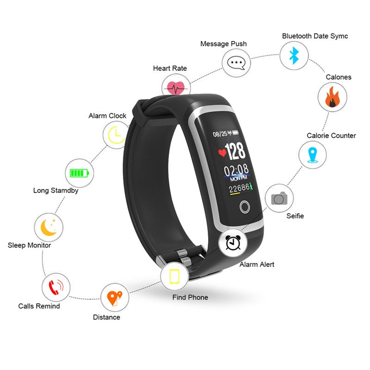 Lerbyee Fitness Tracker M4 Waterproof IP67 Blood Pressure Smart Bracelet Bluetooth Call Reminder Sport Wristband for iOS Android freeshipping - Etreasurs