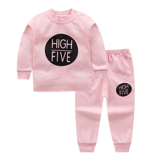 Pink bebes baby cotton suits sets children's clothing set baby girl suits two-piece suits cotton clothes for children 12m3t-8T freeshipping - Etreasurs