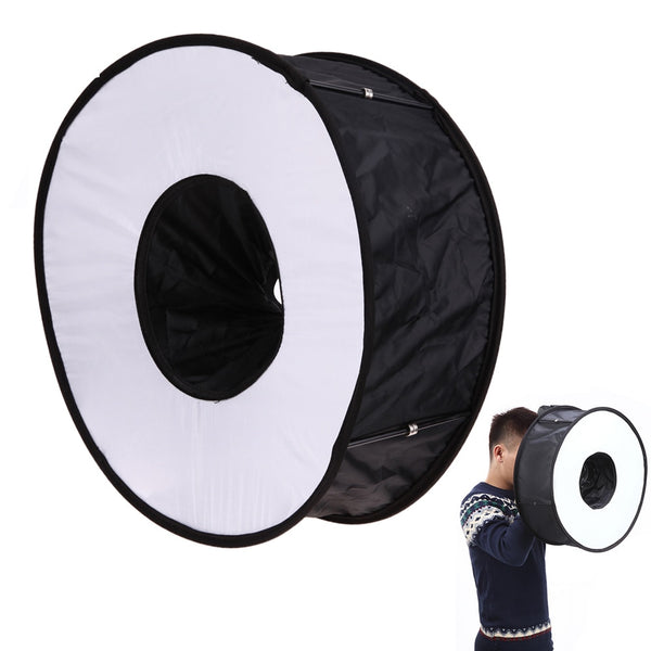 Ring Softbox SpeedLite Softbox Flash Light 45cm Foldable Diffuser Ring Speedlight Soft box freeshipping - Etreasurs