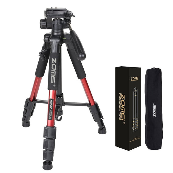 Q111 Professional Portable Travel Aluminum Camera Tripod&Pan Head for SLR DSLR Digital Camera Three color freeshipping - Etreasurs