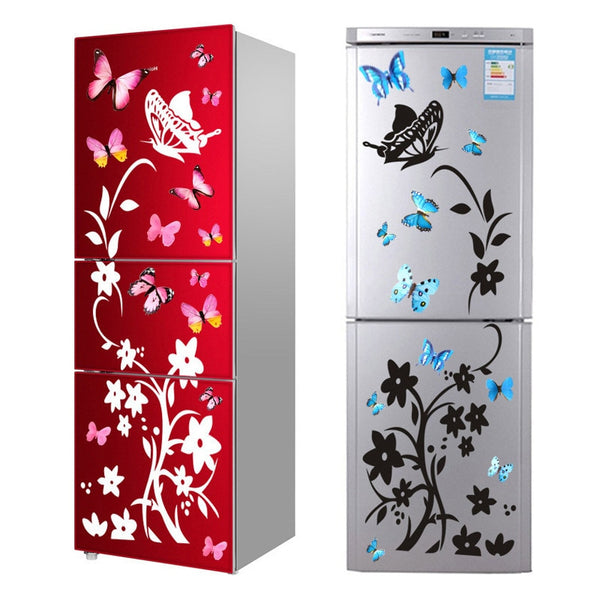 Creative Butterfly Refrigerator Sticker Home Decoration Kitchen Mural DIY Wall Stickers Party Sticker Kids Room Wallpaper freeshipping - Etreasurs