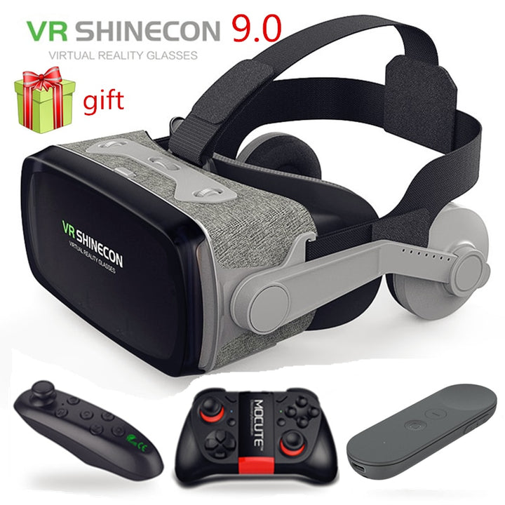 VR Shinecon 9.0 Casque VR Virtual Reality Glasses 3D  Goggles Headset Helmet For Smartphone Smart Phone Google Cardboard Stereo freeshipping - Etreasurs