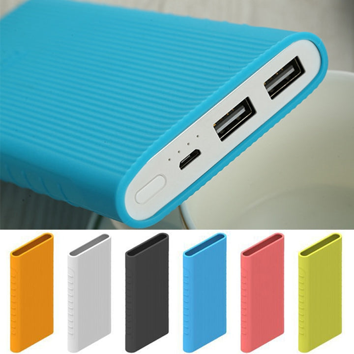 Protector Case Cover for New Xiaomi Power Bank 2 10000 MAh Dual USB Port Silicon Skin Shell Sleeve for Power Bank Model PLM09ZM freeshipping - Etreasurs