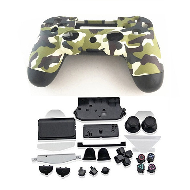 PS4 Full Housing Controller Shell Case Cover Mod Kit buttons For Playstation 4 Dualshock 4 PS 4 V1 Replacement Camouflage Camo freeshipping - Etreasurs